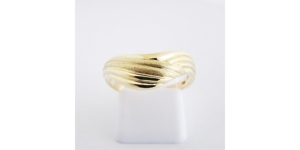 Ring Gold 585er / 14 kt teils mattiert Bandring Goldschmuck Bild 3