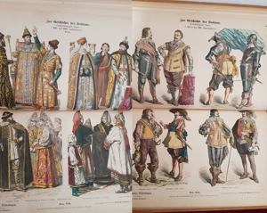 Antik Buch Band Kostüme Geschichte Tracht Uniform Kleidung Kirche Soldat Bild 6