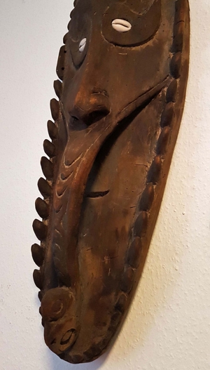 Südsee Tribal Art Maske Stammes Kunst Ethnologie Pazifik Ozean Bild 3