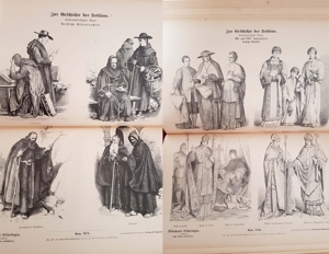 Antik Buch Band Kostüme Geschichte Tracht Uniform Kleidung Kirche Soldat Bild 7