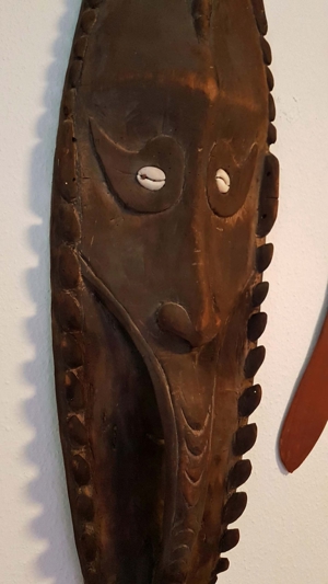 Südsee Tribal Art Maske Stammes Kunst Ethnologie Pazifik Ozean Bild 2