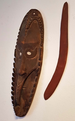 Südsee Tribal Art Maske Stammes Kunst Ethnologie Pazifik Ozean Bild 5