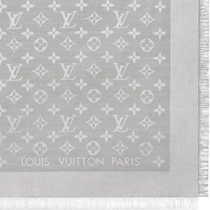 Louis Vuitton Schal - Silbergrau 140x140cm Bild 1