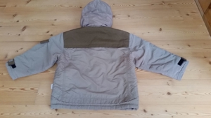 Winterjacke/Kinderjacke/Jungenjacke, beige/braun, Gr.116, hoher Kragen, abknöpfb.Kapuze,Reflektorstr Bild 4