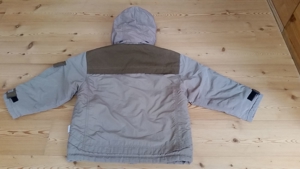 Winterjacke/Kinderjacke/Jungenjacke, beige/braun, Gr.116, hoher Kragen, abknöpfb.Kapuze,Reflektorstr Bild 5