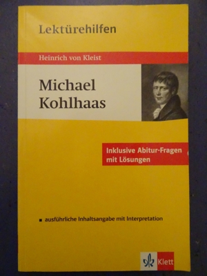 [Inkl. Versand] Lektürehilfen Heinrich von Kleist "Michael Kohlhaas" von Thomas Gräff Bild 1