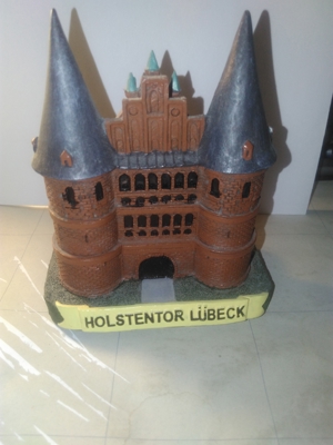 Lübeck Holstentor Poly Souvenir Modell Germany Hansestadt 11 cm h