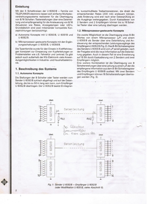 Multiplex Sender & Empfänger IC`s, U6050 B, U6052B, von Telefunken Bild 3