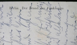 Alte Postkarte von Berlin - der Brand des Funkturms ( 1935 ) Karte Nr. 1631 Bild 3