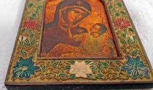 2 Ikonen Bild heilige Maria Madonna Mutter Gottes Jesus Kind. Neuzeitliche Ikonen, wunderschön. Bild 7