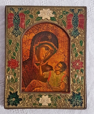 2 Ikonen Bild heilige Maria Madonna Mutter Gottes Jesus Kind. Neuzeitliche Ikonen, wunderschön. Bild 2