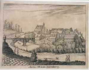 1700 Stein b Nürnberg Kupferstich Barock Kunst Grafik antik Johan Alexander Boener Bild 2