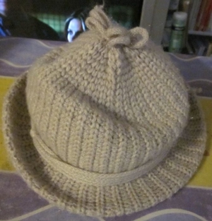 2 Hüte, cremefarben, Angora, 57cm + Strick, beige Bild 3