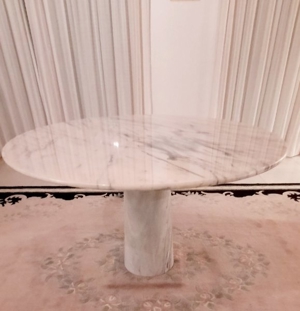 Tisch rund Carraramarmor Bild 1