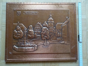Kupferfarbenes Bild aus Heidelsheim, ideal für die Kellerbar, Balkon,. Bild 2
