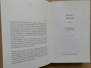 Frösche Mo Yan / dtv ISBN 978-3-423-14346-2 Bild 3