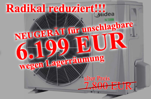 Wärmepumpe 8,4 kW MIDEA M THERMAL Monoblock (8,4 kW wahlweise Heiz-   Kühlbetrieb!)