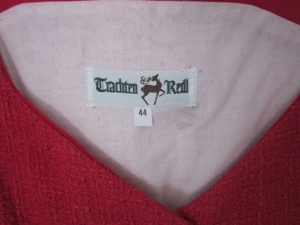Gr. 44: Trachten-Bluse, weiß + Landhaus- Trachten-Kleid " Trachten Redl" + Kette Bild 3