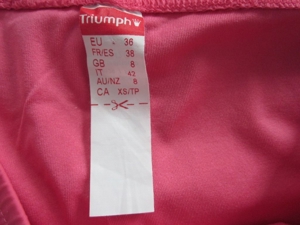 Gr. 70B 36: Bikini, pink, "TRIUMPH", nur 2x getragen + pinkf. Pareo + Gr. S: Bikini, schwarz, "C&A" Bild 4