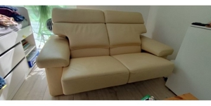 Segmüller Echtleder Couchgarnitur 3-Sitzer und 2-Sitzer Zustand gepflegt Bild 2