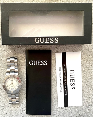 Elegante GUESS Armbanduhr Uhr Edelstahl Silber Uhr Ladies Quartz m. Zertifikat & OVP Bild 8