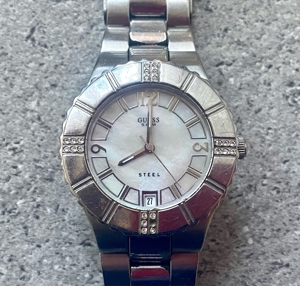 Elegante GUESS Armbanduhr Uhr Edelstahl Silber Uhr Ladies Quartz m. Zertifikat & OVP Bild 6