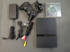 Playstation 2 Slim mit Zubehör plus das Spiel Matrix The Path of Neo