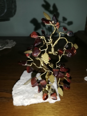 Rare schöner glücksbaum mit edelsteinen besetzt drahtgeflecht Bild 2