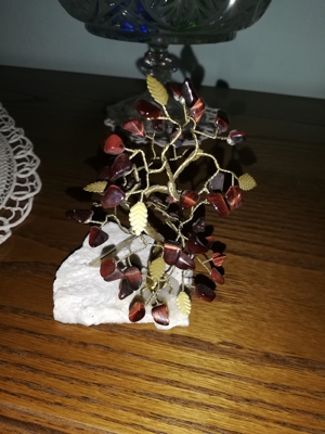 Rare schöner glücksbaum mit edelsteinen besetzt drahtgeflecht Bild 5