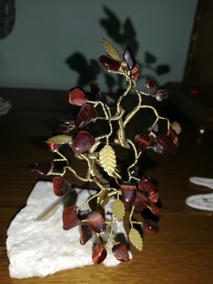 Rare schöner glücksbaum mit edelsteinen besetzt drahtgeflecht Bild 3