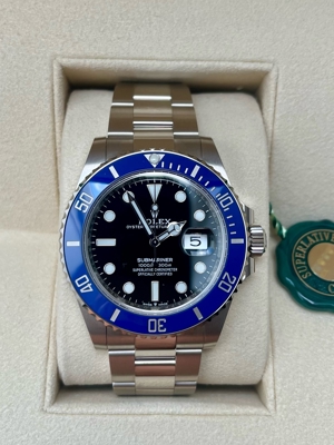 Rolex Submariner Date (Smurf) Weiss Gold (Neu)