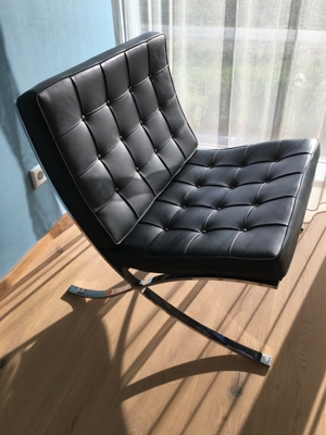 Barcelona Chair Original Knoll, schwarz Leder Bild 4