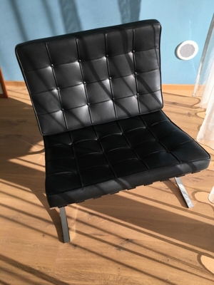 Barcelona Chair Original Knoll, schwarz Leder Bild 3