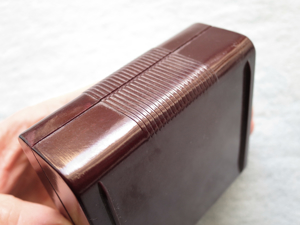 Geha-Werke Hannover, Tintenpatronendose, Farbbanddose, rotes Bakelit Bild 3