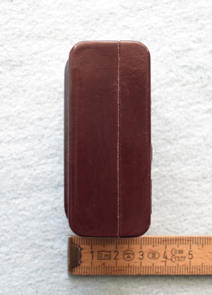 Geha-Werke Hannover, Tintenpatronendose, Farbbanddose, rotes Bakelit Bild 8