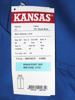 Original Kansas Latzhose, Arbeitshose, Arbeitskleidung, Größe 48-50 Bild 4