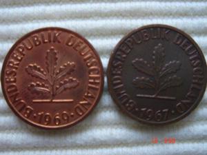 2 Pfennig Münzen aus Cu - viele vorhanden Bild 1