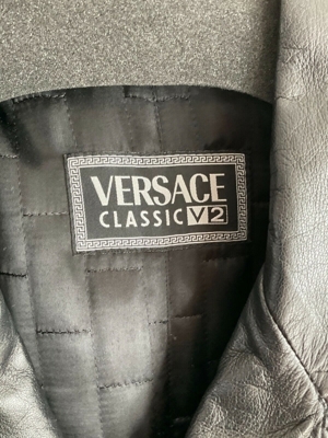 Versace Echt Leder Mantel Herren Größe 54 Bild 3