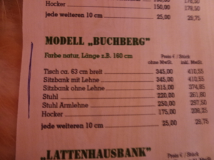 Sitzgruppe aus Eschenholz Bild 10