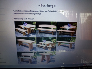 Sitzgruppe aus Eschenholz Bild 8