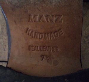 Marken Echt-Lederschuhe MANZ, handmade, Größe 7,5 Ledersohle, 1a Zustand, wenig getragen Bild 2