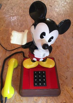 Original Micky Maus Tasten-Telefon, Retro 80er, Deutsche Post, mit langem TAE-Stecker Bild 3