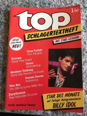 TOP Schlagertexthefte, Original Retro 80er Jahre, 1a Zustand, 1983 -1989 Bild 2