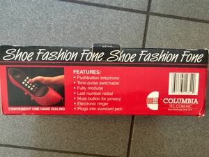 Retro "Shoe Fashion Fone" High Heel, COLUMBIA SH910, unbenutzt, 1a, im Original-Karton Bild 8