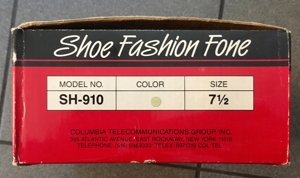 Retro "Shoe Fashion Fone" High Heel, COLUMBIA SH910, unbenutzt, 1a, im Original-Karton Bild 9