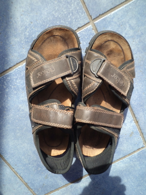 MARKEN Sandalen Schuhe ORIGINAL RIEKER, Outdoor Sandaletten, Größe 40, 2x stabiler Klett, braun Bild 1