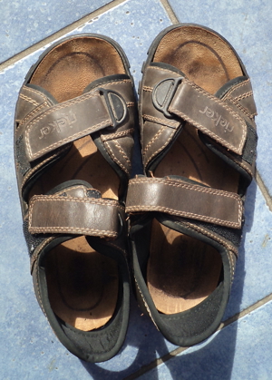 MARKEN Sandalen Schuhe ORIGINAL RIEKER, Outdoor Sandaletten, Größe 40, 2x stabiler Klett, braun Bild 2