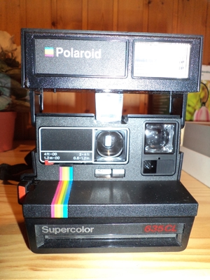 RETRO Polaroid Sofortbildkamera 635CL mit eingebautem Blitz und Anleitung, guter Zustand Bild 1
