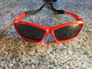 Coole Kindersonnenbrille Sport UVEX, rot, abnehmbares Gummiband, 1a, neuwertig Bild 1