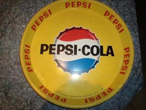 Original Retro Tablett PEPSI, Blech, rares Sammlerstück, ca. aus 1965